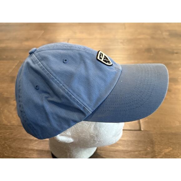 Vintage Y2K Nike Mens Blue Shield Swoosh Corduroy Adjustable Strapback Hat Cap - Picture 5 of 10